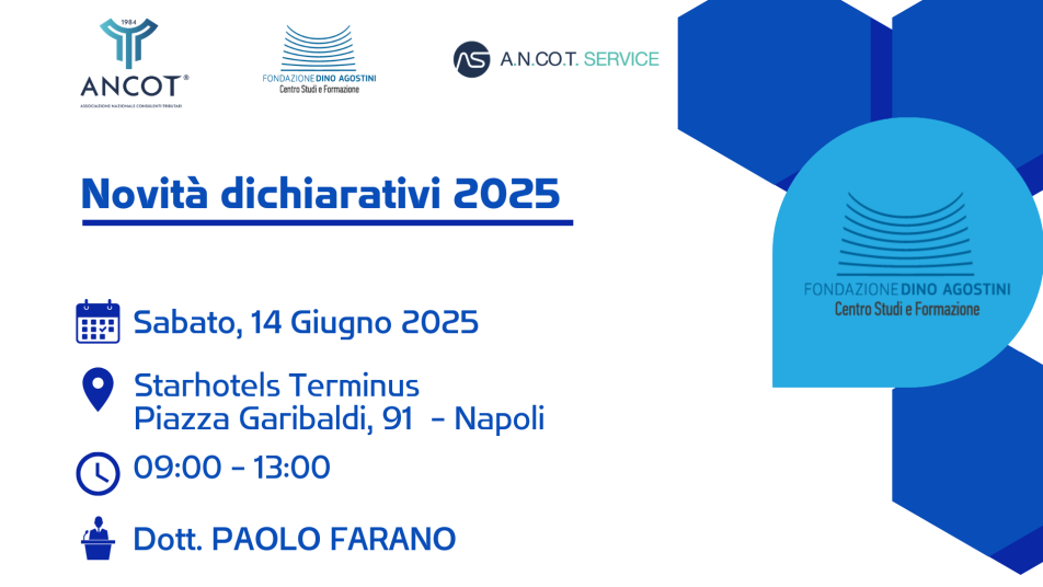 NOVITA` DICHIARATIVI 2025